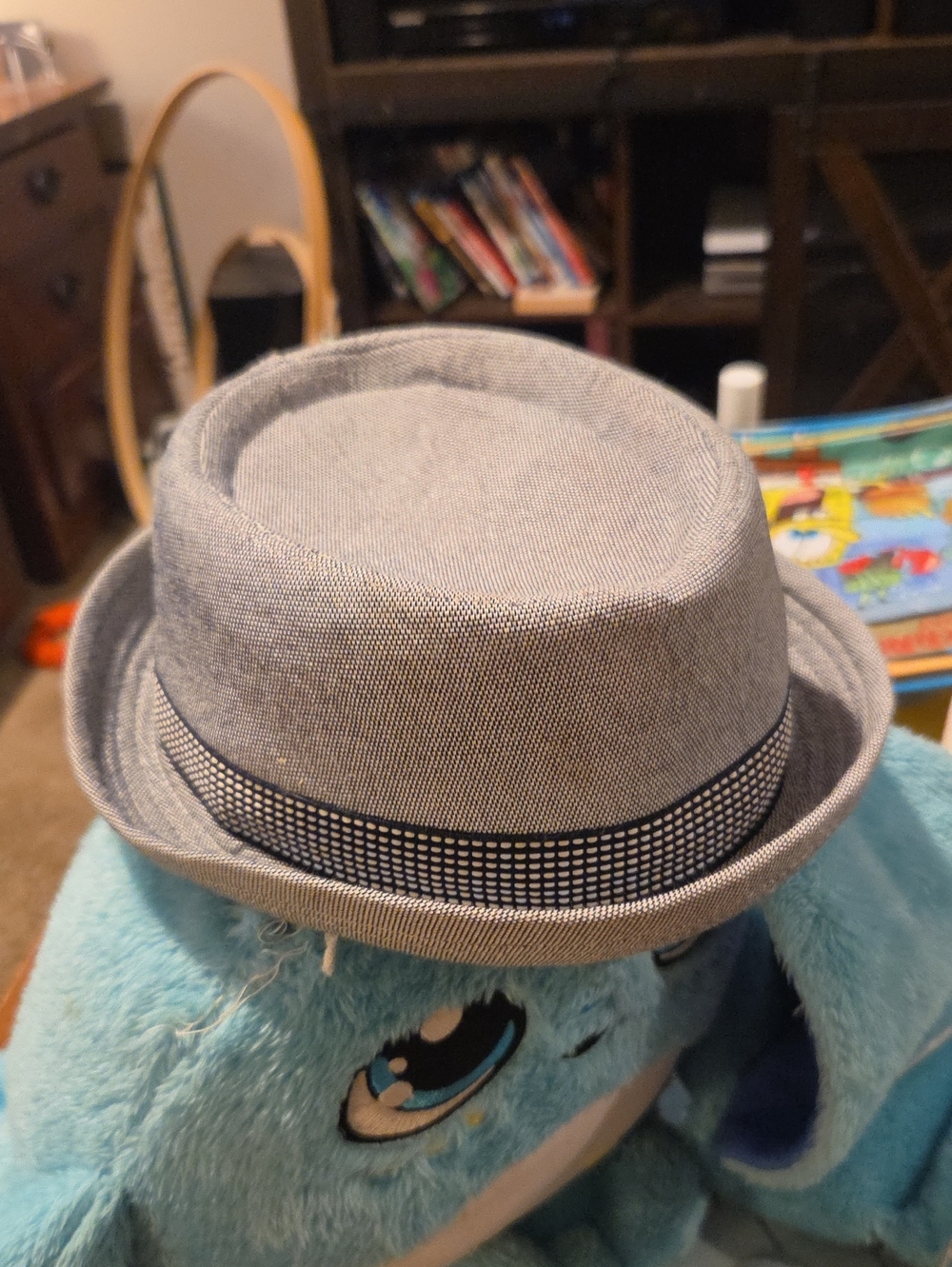 Place Kids Gray Trilby Hat with Patterned Band